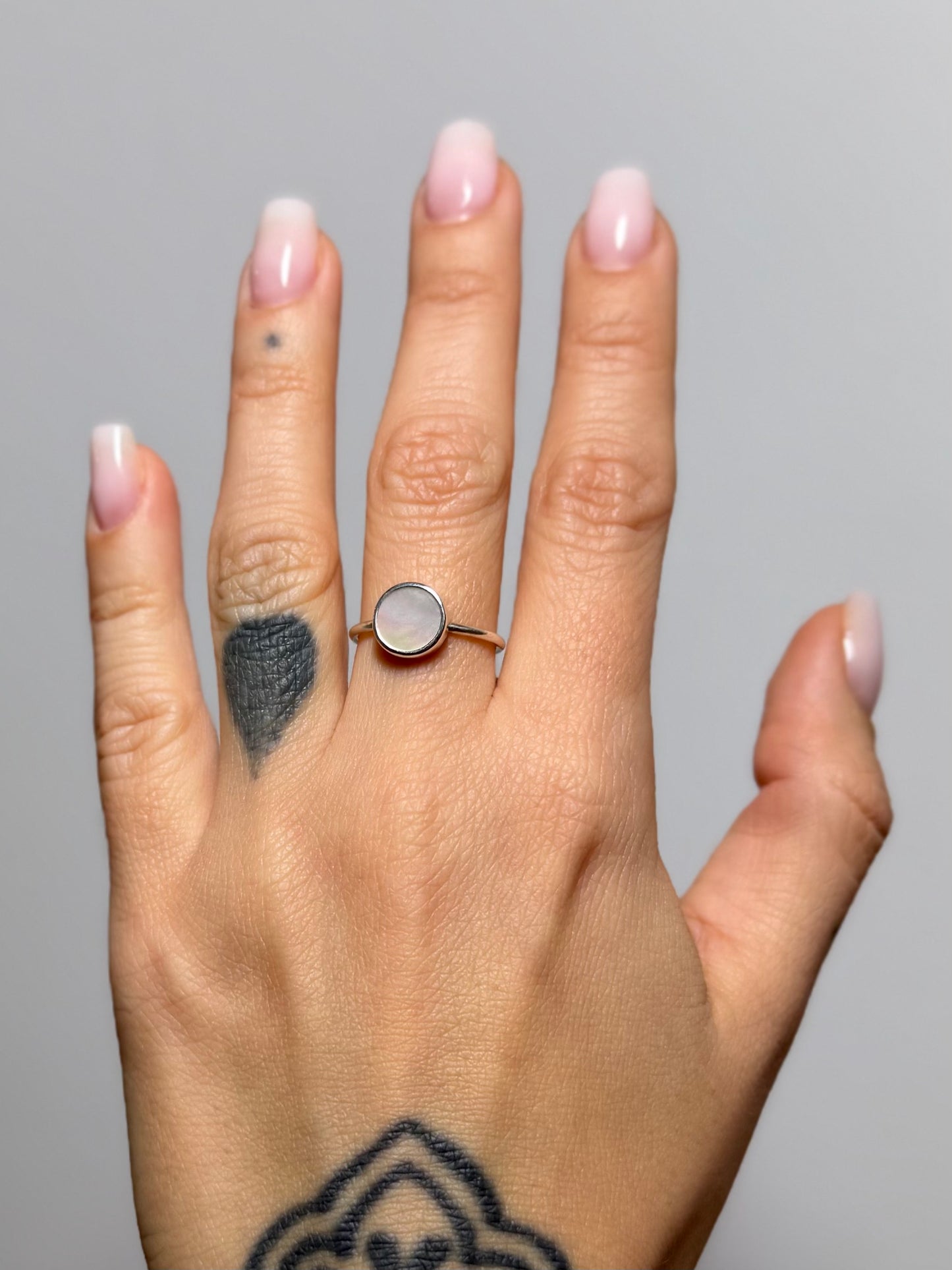 Gem Ring - Muszla Srebrny
