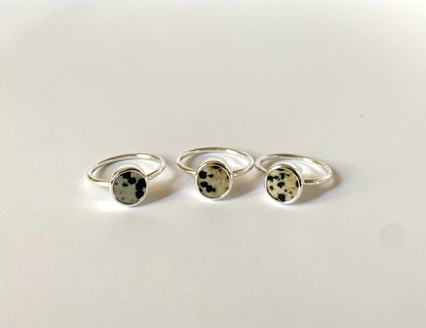Gem Ring - Jaspis Dalmatyński Srebrny