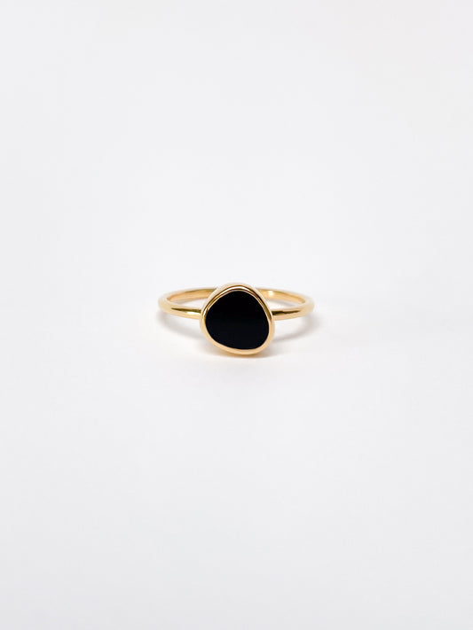 GEM RING - ONYX GOLD