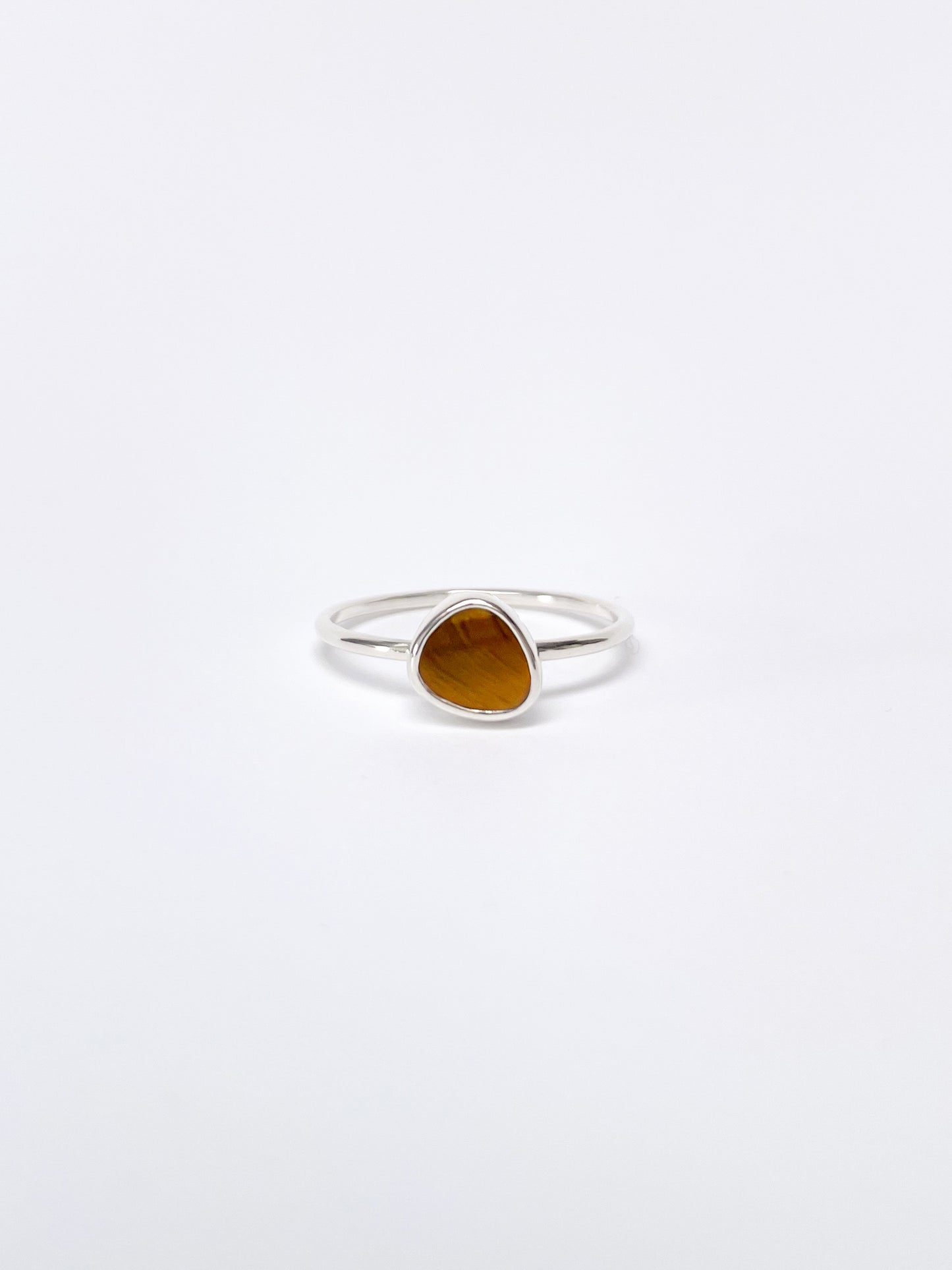 GEM RING - TIGER EYE SILVER