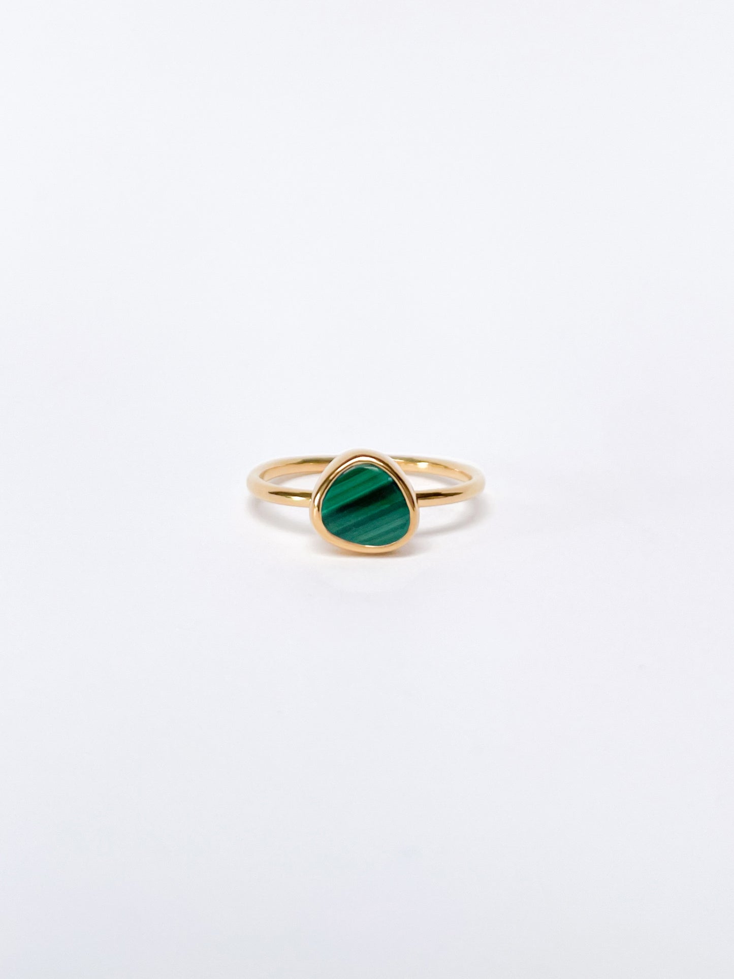 GEM RING - MALACHITE GOLD