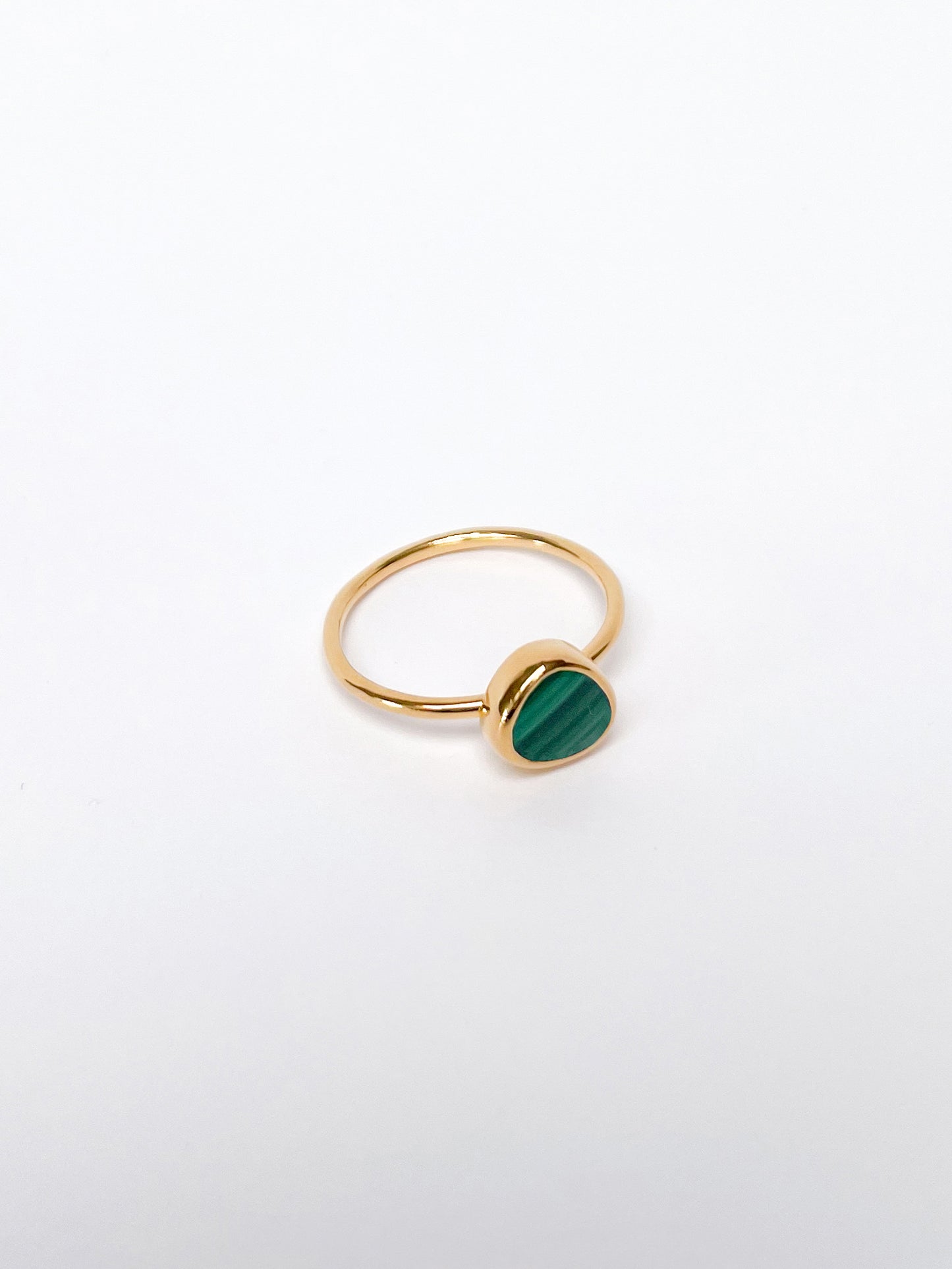 GEM RING - MALACHITE GOLD