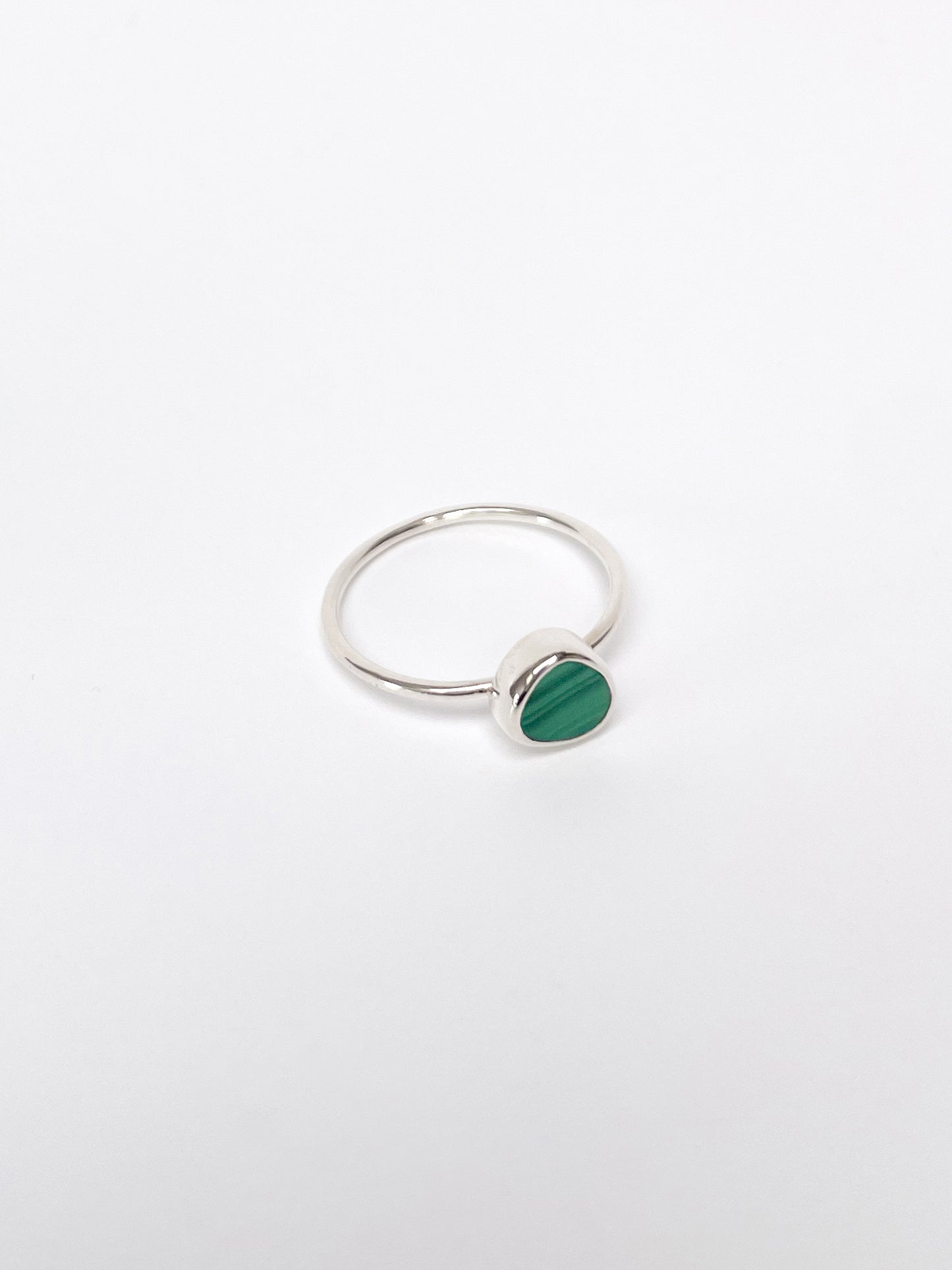 GEM RING - MALACHITE SILVER