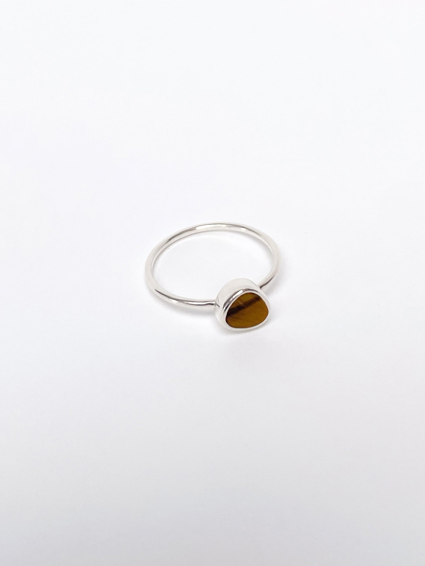 GEM RING - TIGER EYE SILVER